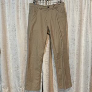 The North Face Khakis Tan Pants Straight Leg Casual Business 98% Cotton Men's 34